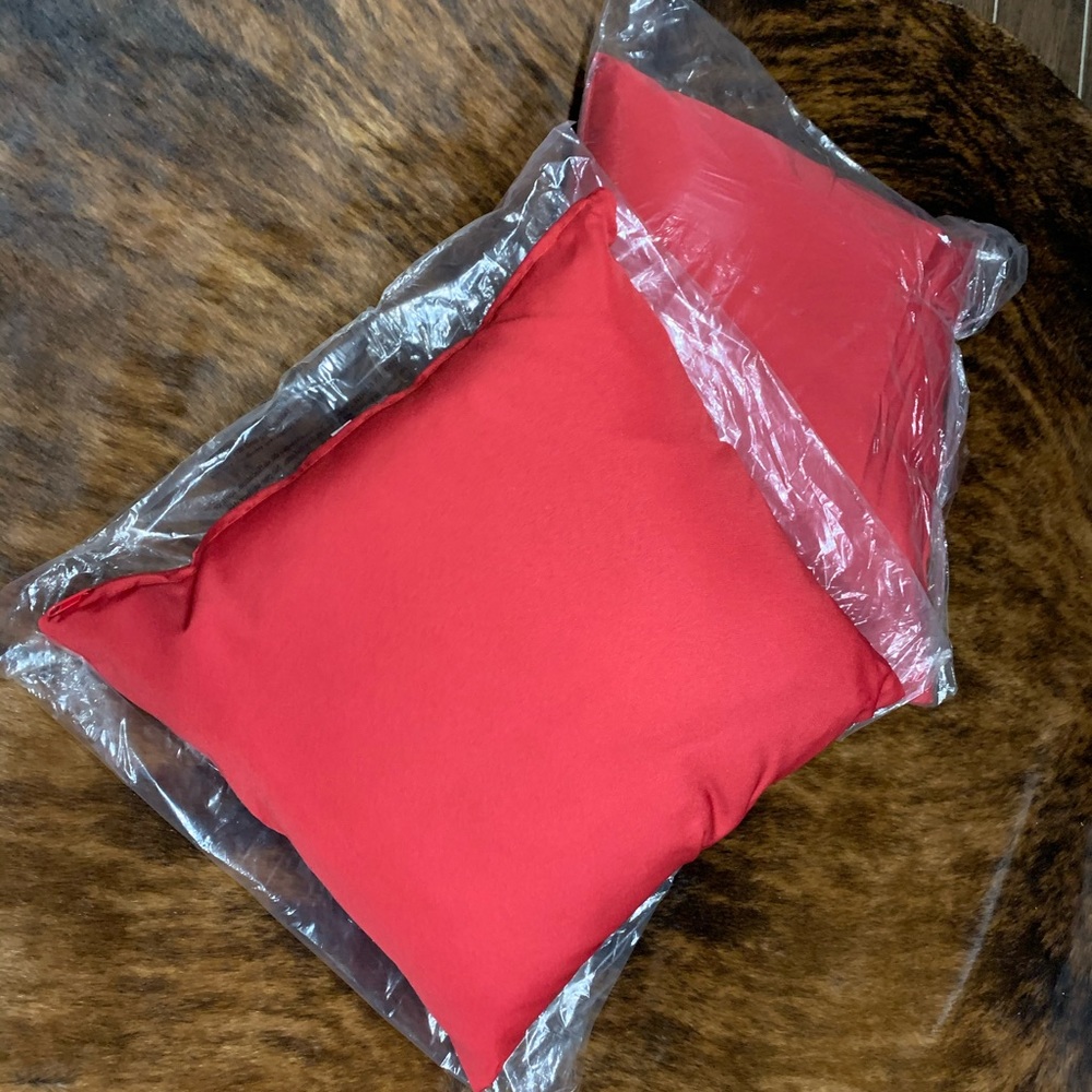 Brand New 2 Red Outdoor Pillows